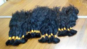 Extensiones de Cabello Virgen Indio 100% Natural, Ondulado Liso Sedoso, Volumen Completo, Resistente al Calor, Sin Enredos, de Donante Individual - Product Image 4