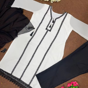 Elégant haut de fête traditionnel Georgette Salwar Kameez avec Dupatta pour mariages et célébrations festives - Product Image 1