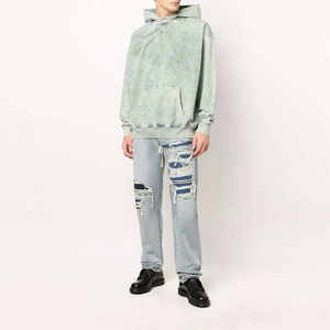 Prix raisonnables, tissu en molleton 100% coton, sweat-shirt à capuche pour homme, lavage à l'acide, écologique, style streetwear d'hiver - Product Image 6