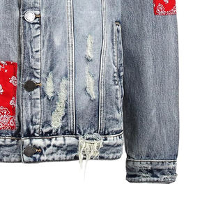 Veste en jean en toile personnalisée respirante pour homme, tendance automne-hiver, coupe ajustée, 100% coton, écologique, veste d'hiver de la rue principale - Product Image 4