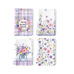 Vente en gros de matériel de nettoyage de cuisine en pur coton torchons à usage quotidien personnalisés avec logo personnalisé - Product Image 6