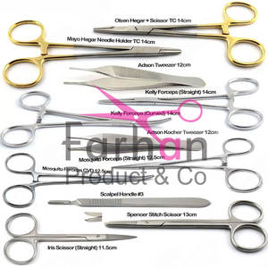 Kit de cirugía oral micro periodontal periostio elevadores Lucas curetas fórceps - Product Image 1