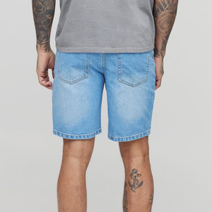 OEM/ODM 100% Cotton Lightweight <b>Short</b> Length Light Stone Faded <b>Jeans</b> <b>Shorts</b> Custom Embriordery Logo Hip Hop <b>Shorts</b> <b>For</b> <b>Men</b> - Product Image 6