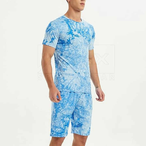 Ensemble t-shirt et short personnalisés à la mode pour hommes ensemble t-shirt et short pour hommes de couleur unie pour adulte - Product Image 3