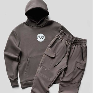 Chándal para hombre, chándal de 2 piezas, chándal atlético para correr, chándal, línea de lana, sudaderas con capucha de manga larga y conjuntos de pantalones de chándal - Product Image 3