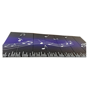 Panel acústico de tela con patrón personalizado envuelto en cuero de alta calidad, paneles acústicos de pared para sala de música escolar, <span class=keywords><strong>gimnasio</strong></span> - Product Image 3