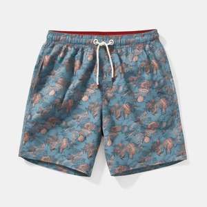 Shorts de Playa Casuales para Hombre, Personalizados con Estampado, 5 Pulgadas de Entrepierna, Cintura Baja, Secado Rápido, Sublimación Sólida, Poliéster Ecológico, OEM - Product Image 2
