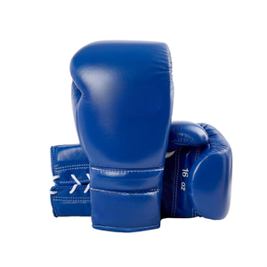 Guantes de boxeo con relleno de espuma profesional ligero y transpirable de 16oz, guantes de boxeo de cuero genuino, precio responsable - Product Image 1