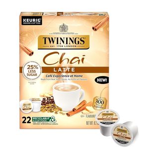 Twinings Chai <b>Latte</b> Black Tea K-<b>Cup</b> Pods for Keurig, 22 Count - Product Image 1