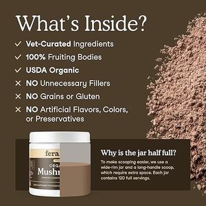 Polvo de Hongo Cola de Pavo de Marca Propia para Mascotas, Apoyo Cognitivo, Inmunológico, Hepático e Intestinal, Apoyo Cognitivo e Inmunológico, 120 Cucharadas - Product Image 5