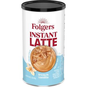 Latte Instantáneo con Sabor a Vainilla Francesa Folgers, 16 Onzas (Paquete de 6) - Product Image 2