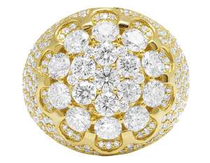 Luxury Iced Out Moissanite <b>Ring</b> <b>for</b> <b>Men</b> Gold Plated 925 <b>Silver</b> Hip Hop Jewelry - Product Image 1