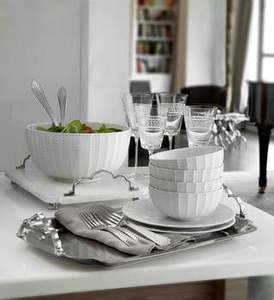 ชามเสิร์ฟอาหารสีขาวทรงกลมหรูหราขนาดกลางดีไซน์ล่าสุดเหมาะสำหรับห้องครัวและโต๊ะรับประทานอาหารอย่างมีสไตล์ - Product Image 4