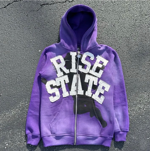 Nueva Sudadera con capucha de algodón 100% para hombre Diseño 2025 Sudadera con capucha con cremallera desgastada personalizada Todos los colores Disponible básicos mezcla de algodón - Product Image 4