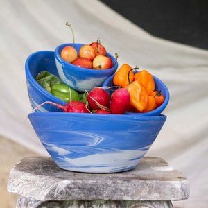 Bol en résine personnalisé de haute qualité fabriqué à la main et poli sculpté Technique ustensiles de cuisine servant un bol à soupe Style corne - Product Image 3