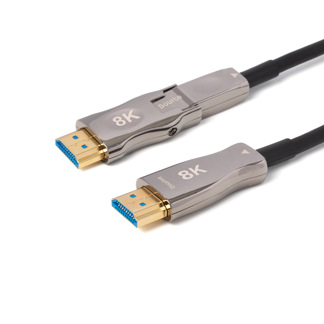 8K HD HDTV 2.1 AOC Fiber Optic Cable 48Gbps 8K 60Hz 4:4:4 10M to 100M Head Split HD HDTV Type A-D Detachable AOC Cable