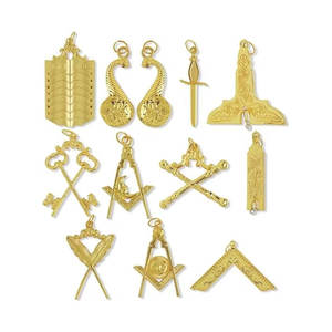 Ensemble de collier et de bijoux maçonniques, régalia maçonnique, accessoires de loge, ensemble de collier et de bijoux maçonniques - Product Image 1