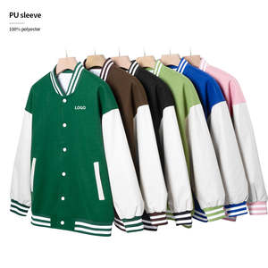 Veste universitaire sur mesure pour femmes grandes tailles, 100% laine, corps en peau de mouton, manches en cuir, haute qualité, séchage rapide, respirante, toutes les couleurs - Product Image 6