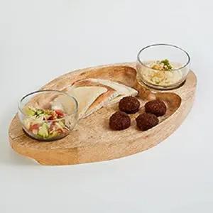 Plateau de service en bois pour la maison et le restaurant fabriqué en bois naturel pour restaurant hôtel personnalisé articles artisanaux de haute qualité - Product Image 1