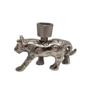 Juego de 3 portavelas de aluminio, portavelas de gran tamaño de Color plateado para mesa de sala de estar y decoración del hogar - Product Image 6