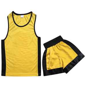 Camiseta de boxeo de poliéster personalizada, kit de Chaleco Corto, uniforme de boxeo, pantalones cortos de poliéster, uniformes, uniforme profesional de kick boxing, hecho a medida - Product Image 1