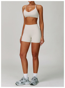 Plus Size Solid Color Yoga <b>Set</b> for Women-Tight <b>Leggings</b> & Shorts with Waist Detail Fitness Flares 2-Piece Gym Wear - Product Image 5