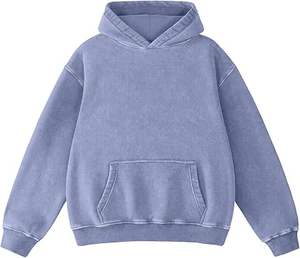 Sudaderas con capucha de lavado ácido informales de invierno para hombre, Color sólido, ajuste Regular, 100% algodón, forro polar, ecológico, secado rápido, alta calidad - Product Image 1