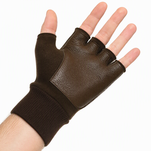 Guantes sin Dedos para Técnicos, de Algodón y Forro Polar, con Palma de Cuero Granulado - Product Image 2