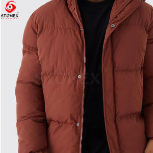 Abrigo de invierno de moda de la mejor calidad para hombre, chaqueta acolchada de burbujas personalizada de talla grande, chaquetas calefactoras con capucha - Product Image 2