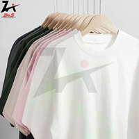 Camiseta Casual Unisex para Hombre, Estilo Hip Hop, Cuello Redondo, Holgada, Transpirable, 100% Algodón Peinado de 250g, con Estampado en Relieve y Efecto Desgastado, Personalizable