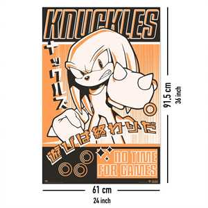 Affiche murale style moderne Knuckles : Pas de temps pour les jeux, en toile - Product Image 2