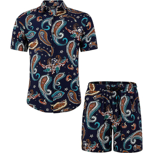 Jogging d'été de haute qualité avec logo personnalisé Ensembles shorts et t-shirts en coton pour hommes Ensemble 2 pièces pour hommes Ensemble de shorts pour hommes - Product Image 2