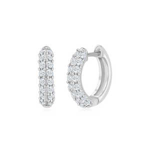 Elegante American Diamond Bali Pendientes 925 Joyas de plata para ella - Product Image 2