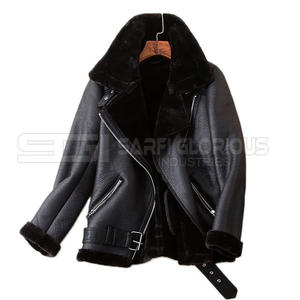 Chaqueta de cuero de terciopelo para mujer de estilo largo nuevo de otoño e invierno con doble cremallera y cinturón chaqueta de alta calidad OEM - Product Image 2