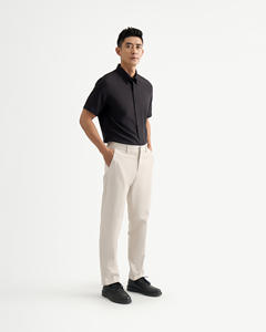 Pantalon moyen droit tissé léger en polyester/coton pour hommes d'affaires décontracté taille personnalisée de routine Vietnam anti-boulochage - Product Image 4