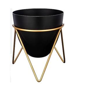 Jardinière dorée pour les fonctions, célébrations, jardinière décorative, pot de fleurs moderne, design en métal, article à utiliser - Product Image 5