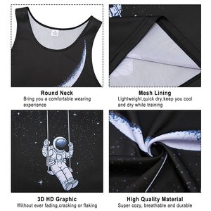 3D Print Mens Tank Top 100 Cotton Fabric Sleeveless Gym <b>Vest</b> Breathable Quick Dry Summer Wear Ideal For Fitness And Sports - Product Image 6