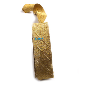 Hilo de oro de alta calidad/Mylar trenzas de encaje francés cinta de alambre de lingotes bordados al por mayor para decoraciones ceremoniales - Product Image 4