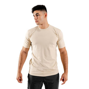 Camiseta de algodón 100% para hombre, manga corta, cuello redondo, suave y cómoda para gimnasio deportivo, venta en línea, precio bajo - Product Image 1