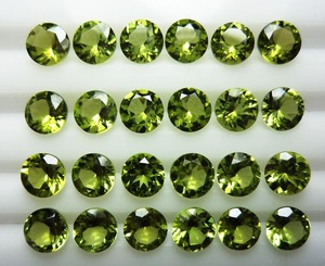 Loose Jewelry Gemstones High Quality Round Faceted Cut 100% Natural Green <b>Peridot</b> Best for <b>Rings</b> Pendants & Jewelry Making Use - Product Image 1