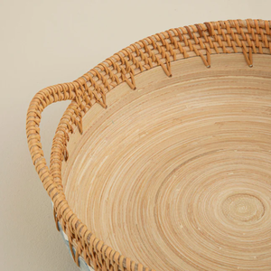 ชามขนมทำจากไม้ไผ่แบบหมุนพร้อมที่จับหวายเครื่องครัวเป็นมิตรกับสิ่งแวดล้อมจากเวียดนามดีไซน์ใหม่ - Product Image 2