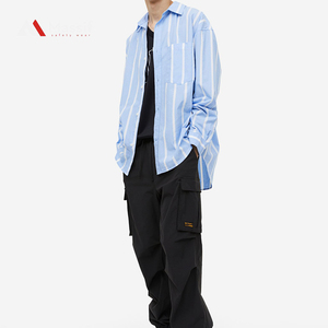 Pantalones informales de nueva moda para hombre, estilo de calle, lona ligera, colores sólidos personalizados con bolsillos para deportes al aire libre - Product Image 1