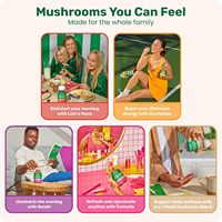 Gummies aux champignons Lion's Mane pour la santé du cerveau, la concentration, la mémoire et le soutien immunitaire, complément alimentaire HealthGlow