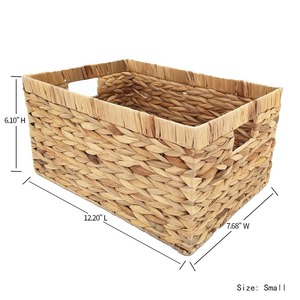 Hot <b>Sale</b> Water Hyacinth Decoration Basket Storage Organizer Wholesale Price <b>For</b> Home <b>Organizing</b> - Product Image 3