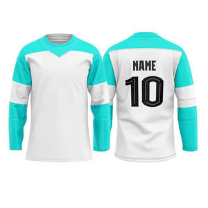 Maillot de hockey sur glace personnalisé de dernière génération, sublimation, haute qualité, séchage rapide, respirant, polyester, service OEM, vente en gros, équipe personnalisée - Product Image 5