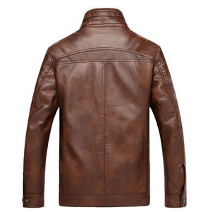 Chaquetas Bomber de Cuero Genuino de Alta Calidad al por Mayor para Hombre, con Cierre, Transpirables, 100% Cuero Puro, Impermeables, Estilo Motociclista - Product Image 2