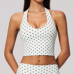 Polka <b>dot</b> Sorority Customized Color <b>Eco</b>-Friendly Vintage Sporty Tank Top Breathable Spandex Polyester Regular Length Top - Product Image 1