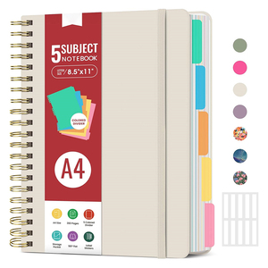 Quaderno <span class=keywords><strong>a</strong></span> <span class=keywords><strong>spirale</strong></span> con copertina rigida e pagine divisori rimovibili, adatto per prendere appunti, quaderno <span class=keywords><strong>a</strong></span> <span class=keywords><strong>righe</strong></span>, <span class=keywords><strong>quaderni</strong></span> <span class=keywords><strong>a</strong></span> <span class=keywords><strong>spirale</strong></span> - Product Image 1
