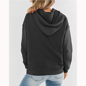 Pull à capuche pour femme à la mode de haute qualité en coton personnalisé longue longueur-pour l'hiver avec taille et logo personnalisés - Product Image 4