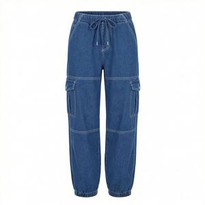 Pantalones Cargo Casuales de Invierno para Mujer, Tendencia Actual, para Uso Diario, con Cierre de Cordón, MOQ Bajo, Color Personalizado - Product Image 1